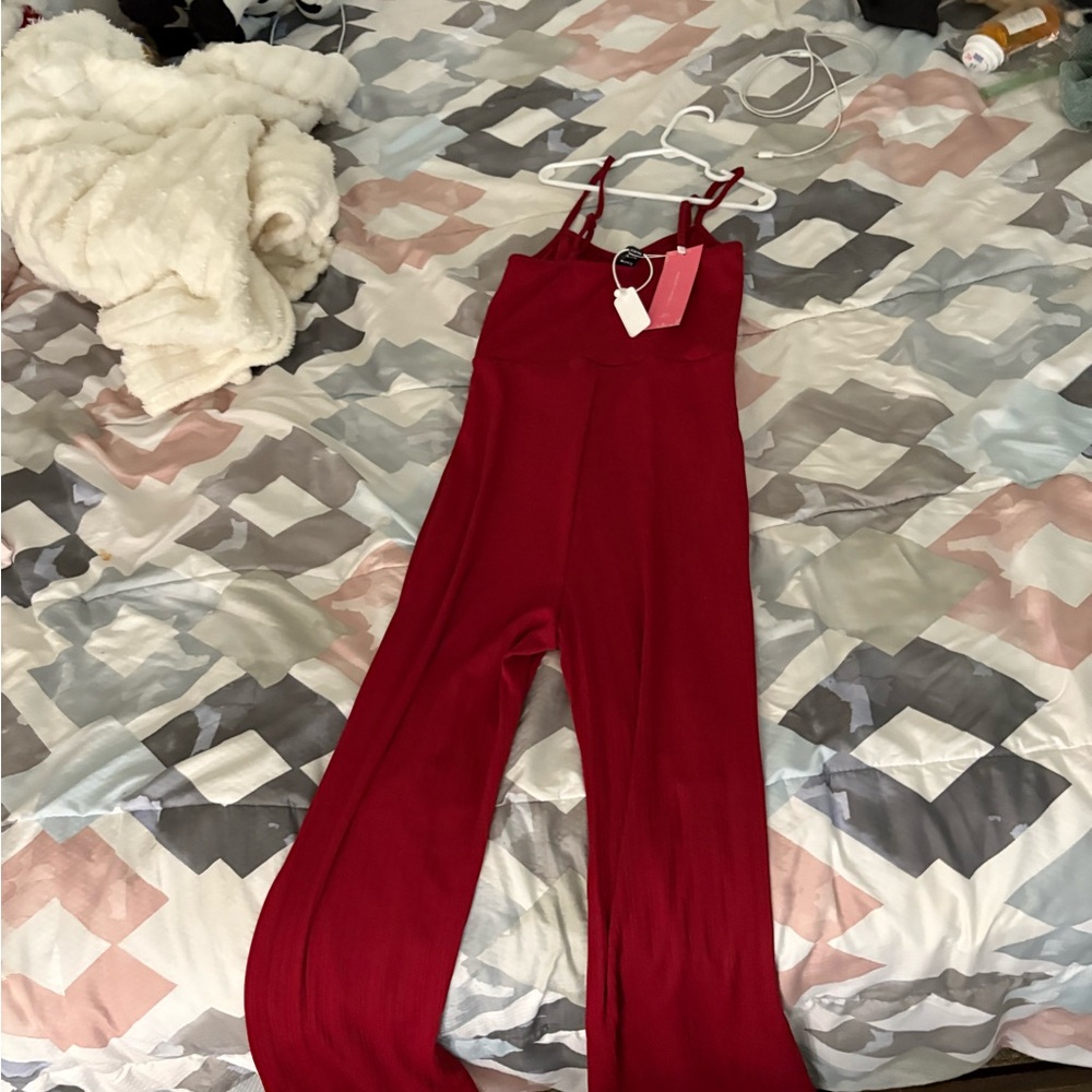 SHEIN Red Jumpsuit